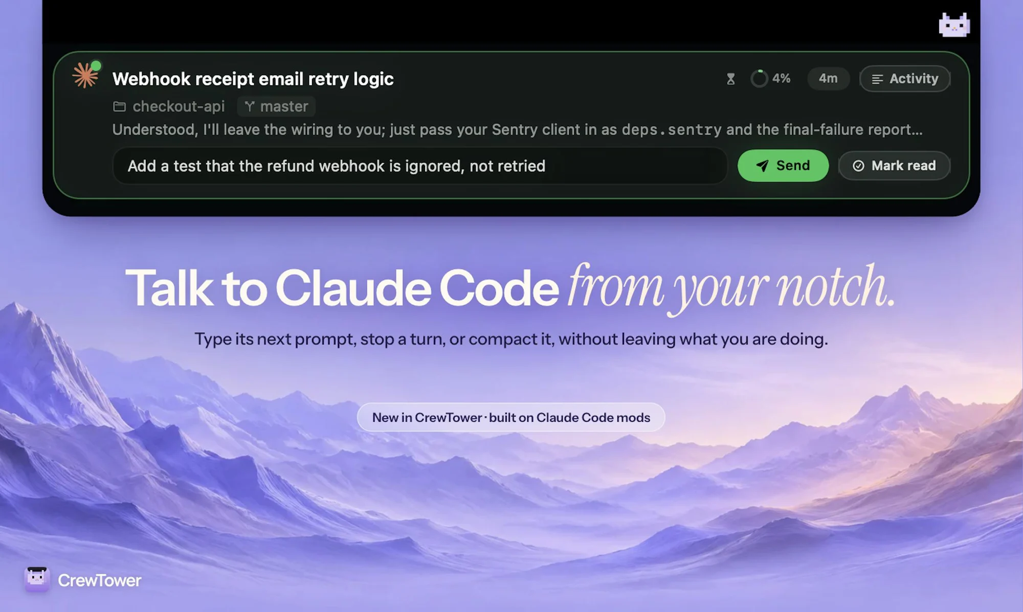 CrewTower Mod for Claude Code